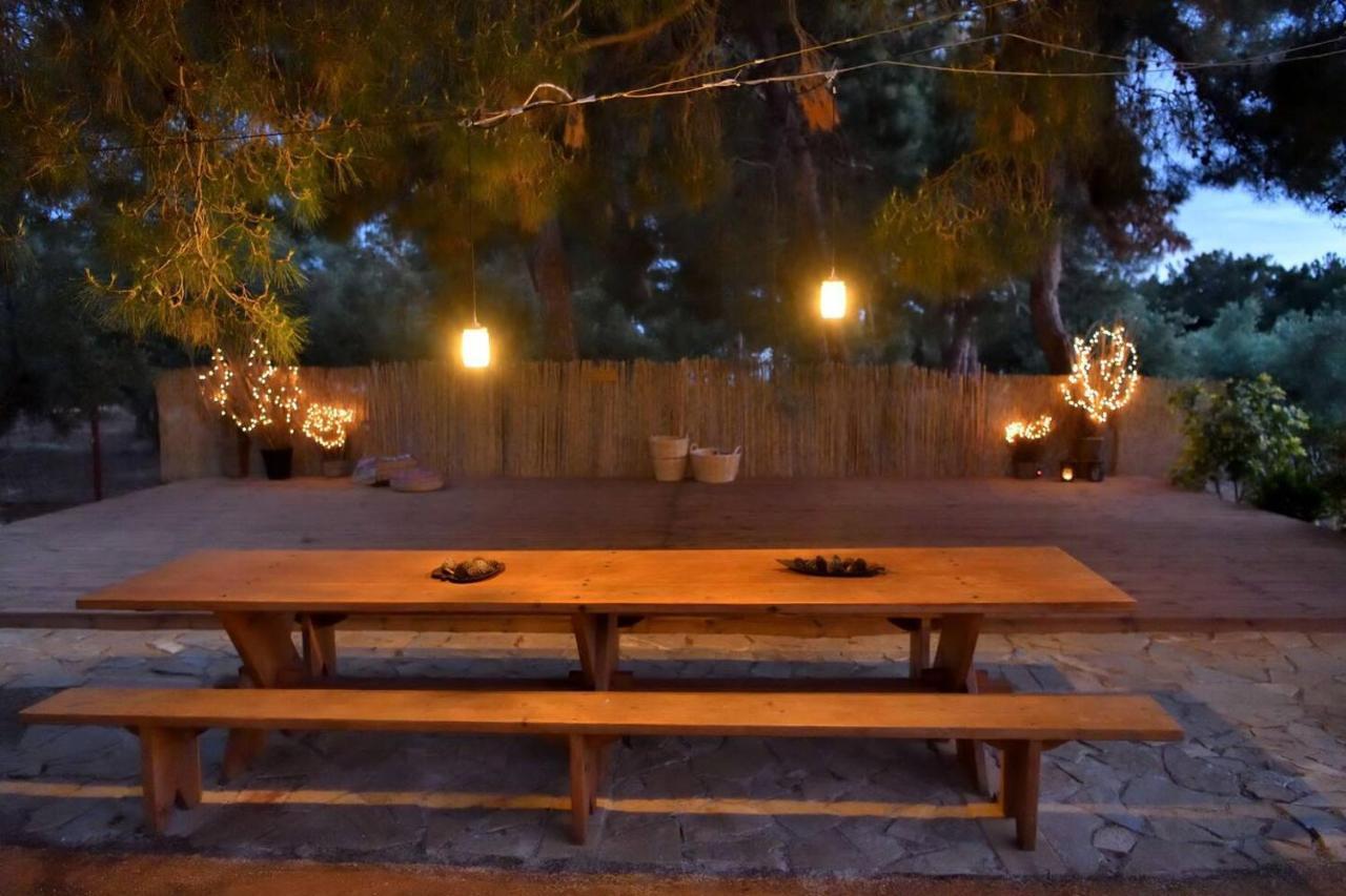 Glamping At A Lovely Tent In Skiaxtro- Marathopoli Villa Bagian luar foto