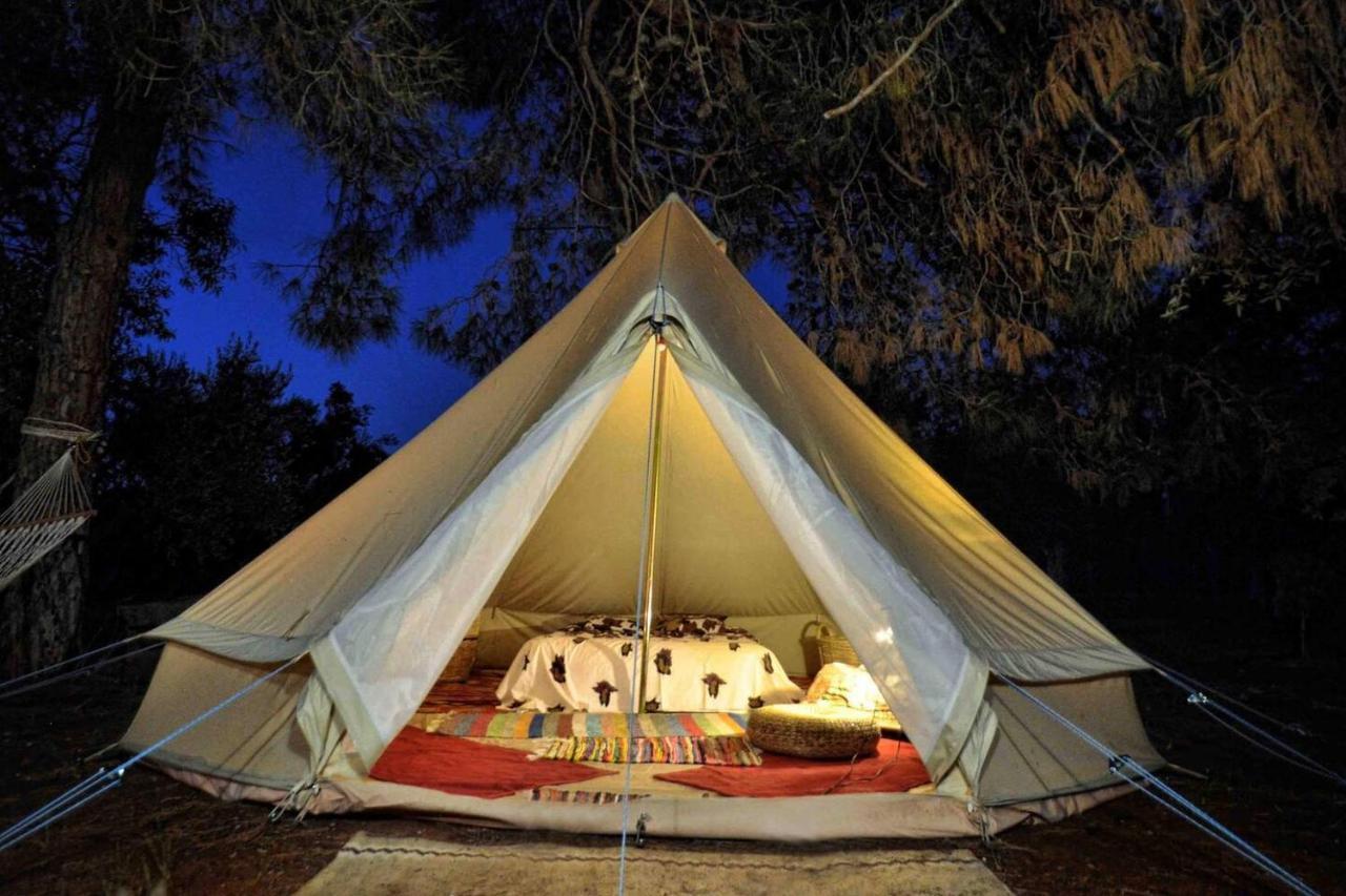 Glamping At A Lovely Tent In Skiaxtro- Marathopoli Villa Bagian luar foto