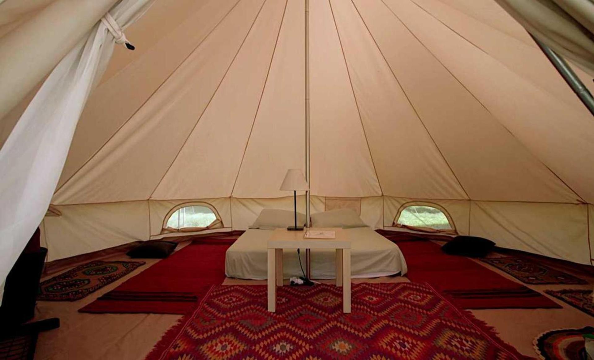 Glamping At A Lovely Tent In Skiaxtro- Marathopoli Villa Bagian luar foto