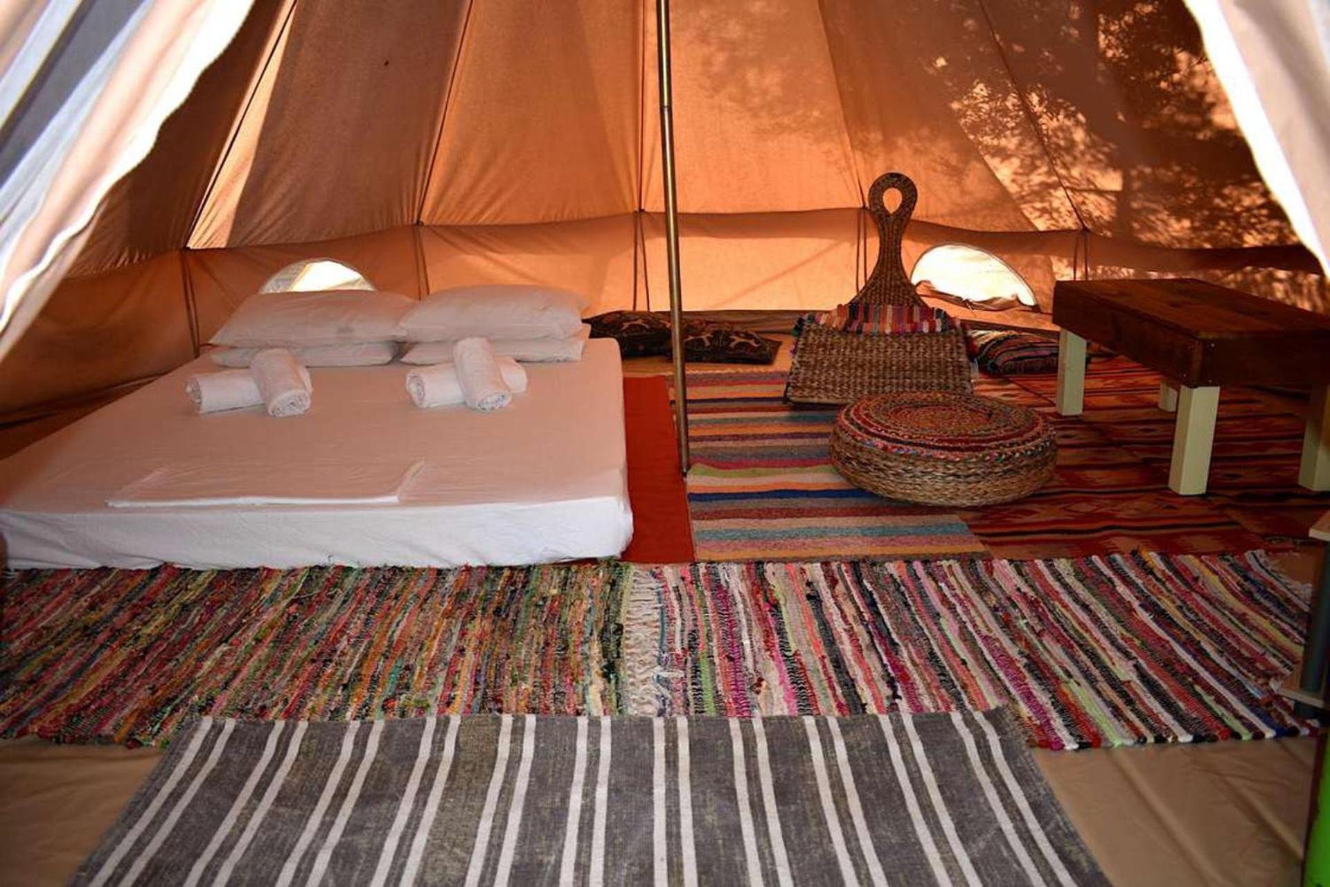Glamping At A Lovely Tent In Skiaxtro- Marathopoli Villa Bagian luar foto